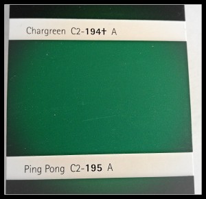 Emerald green is the color of the year for 2013. Here we feature "Ping Pong" by C2.